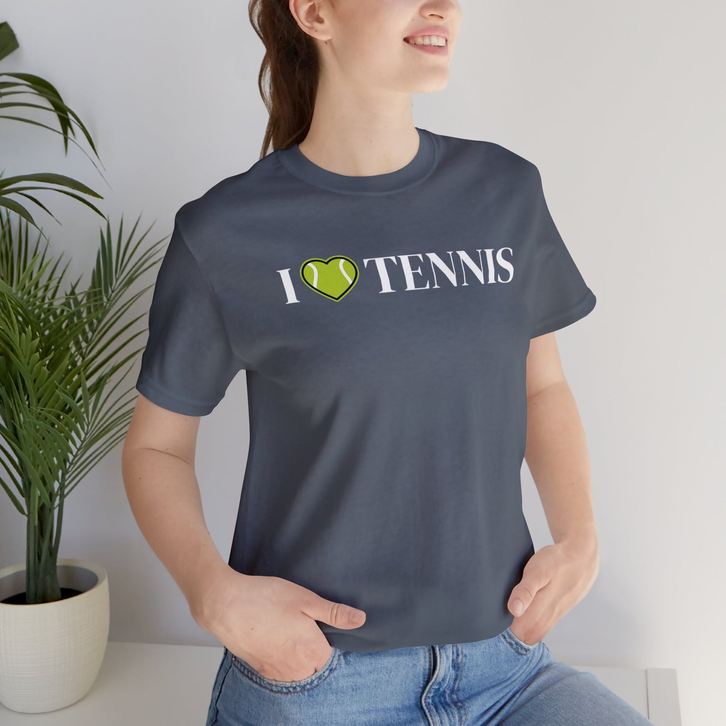 I Love Tennis Unisex Jersey Short Sleeve Tee