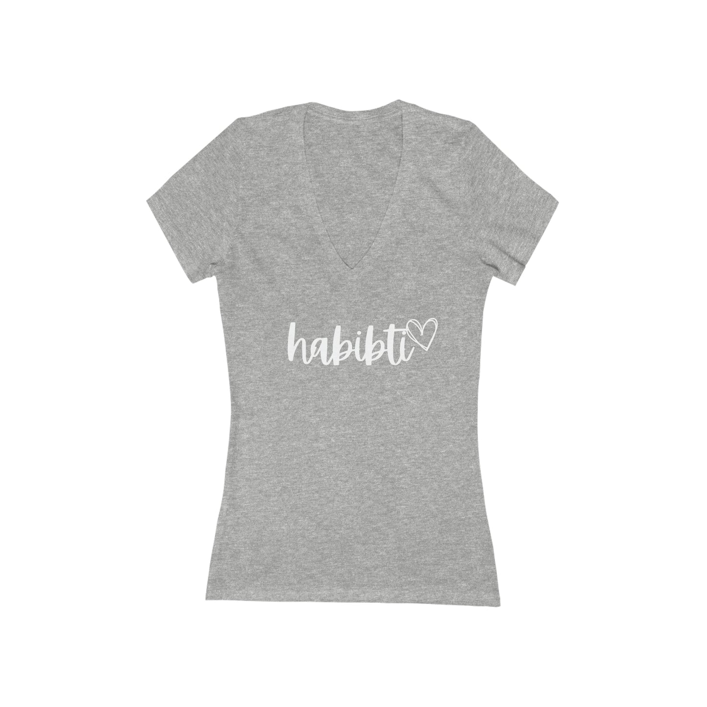 Habibti Women's Jersey Short Sleeve Deep V-Neck Tee