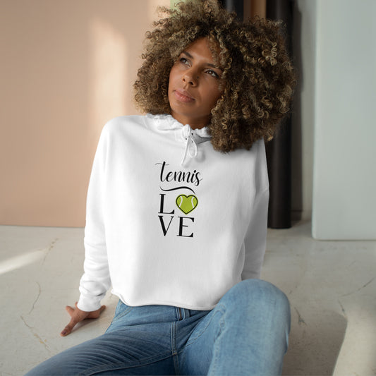 Tennis Love Crop Hoodie