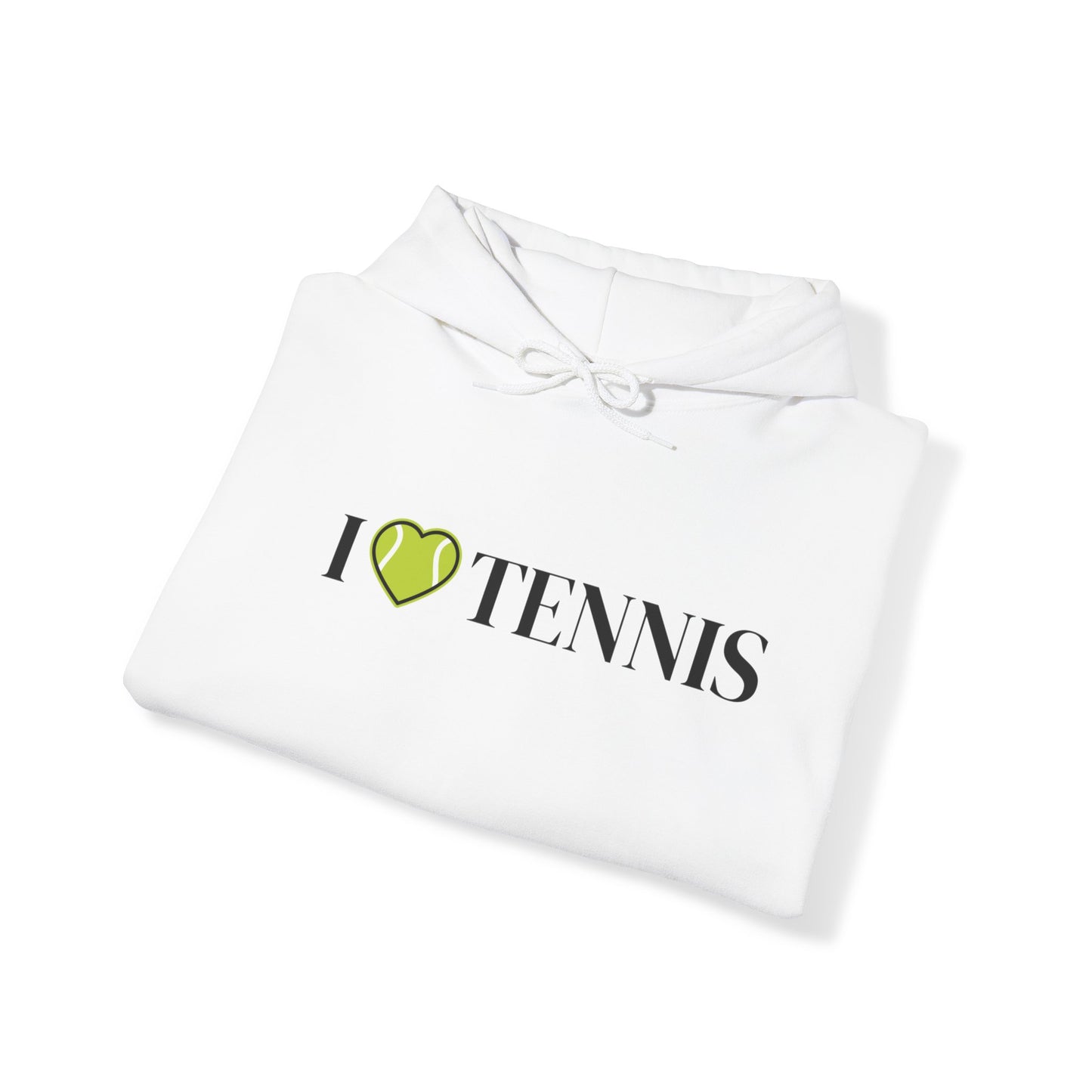 I Love Tennis Unisex Heavy Blend™ Hooded Sweatshirt