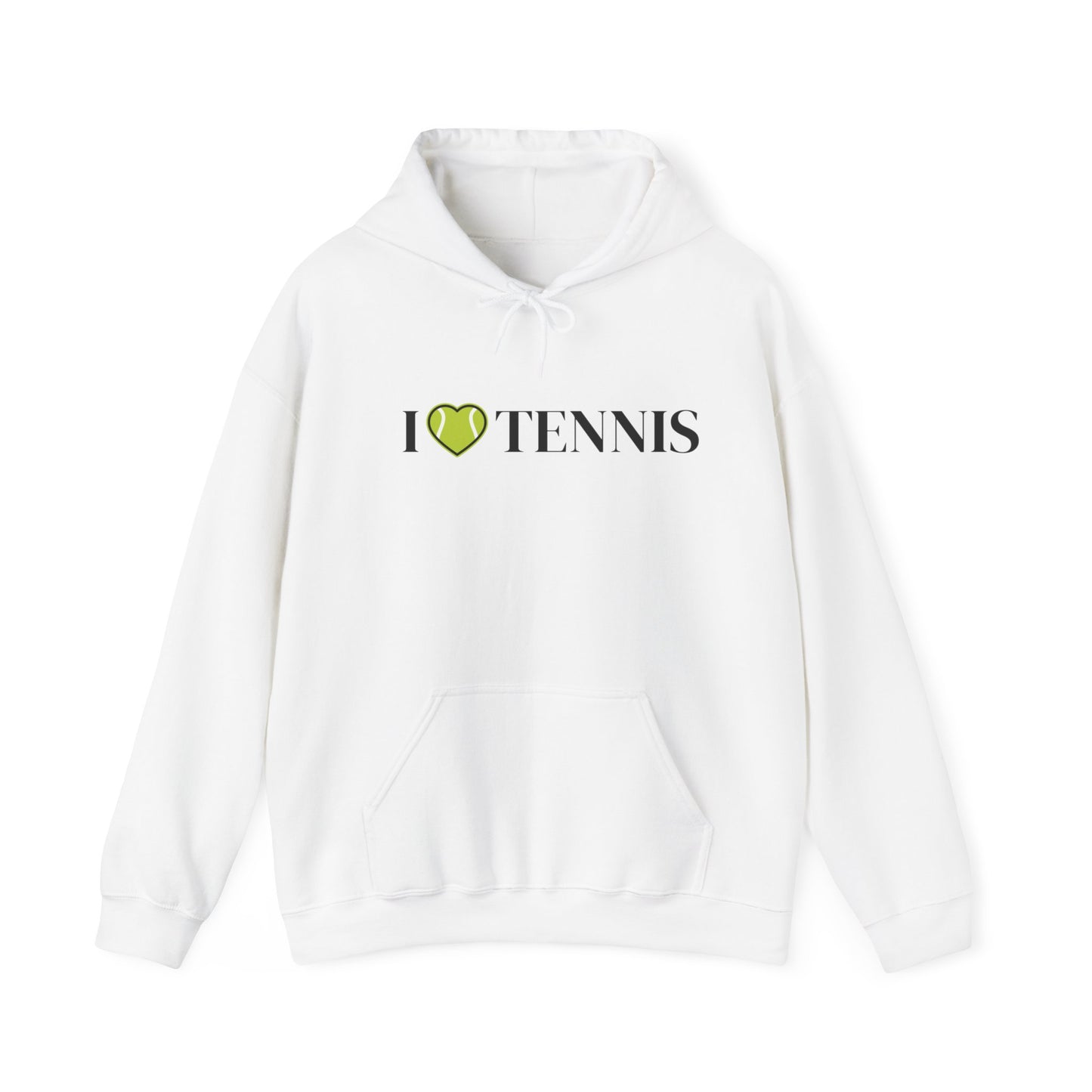 I Love Tennis Unisex Heavy Blend™ Hooded Sweatshirt