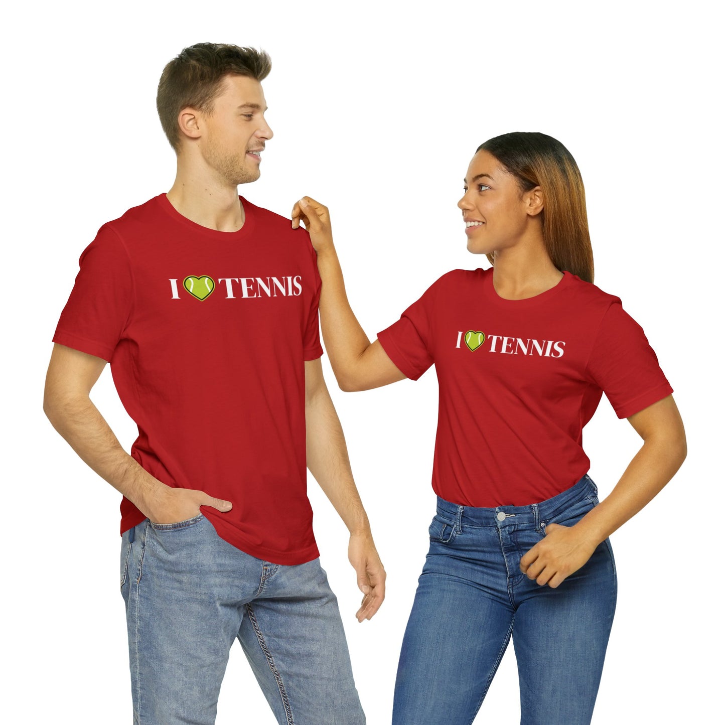 I Love Tennis Unisex Jersey Short Sleeve Tee