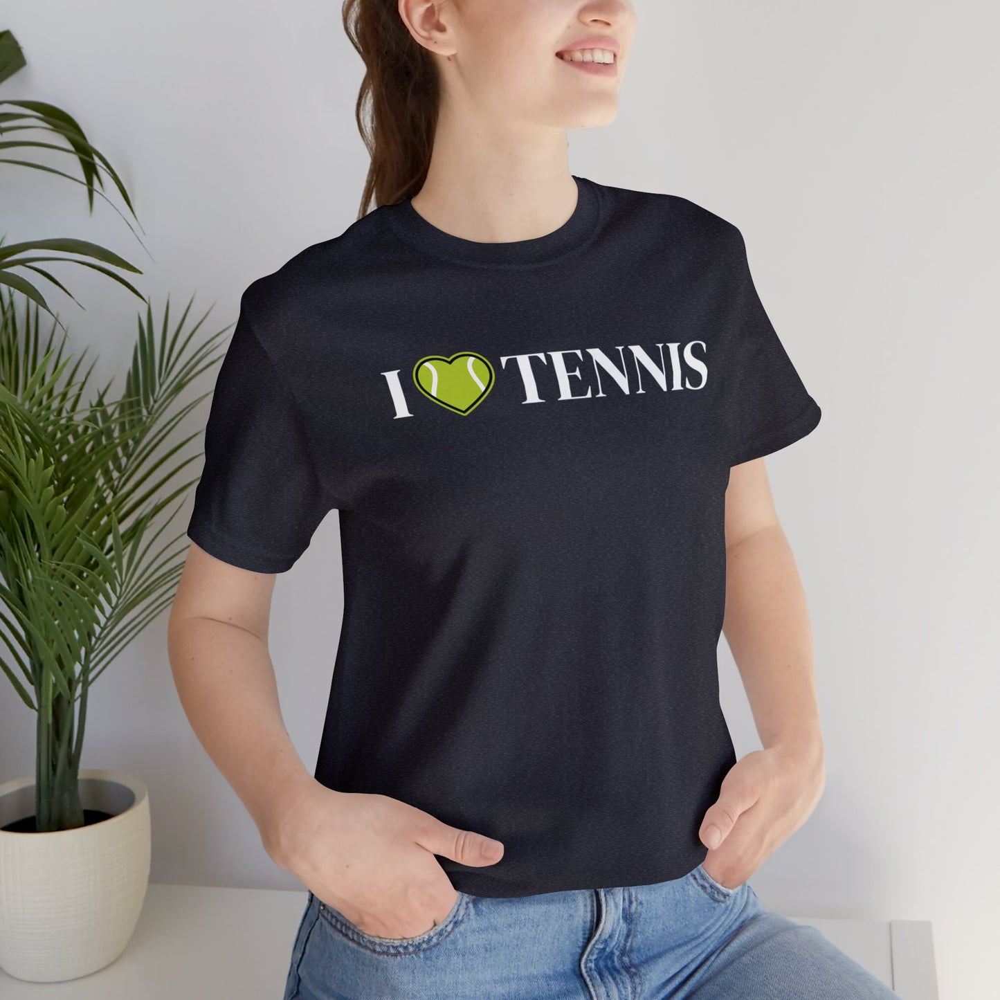 I Love Tennis Unisex Jersey Short Sleeve Tee