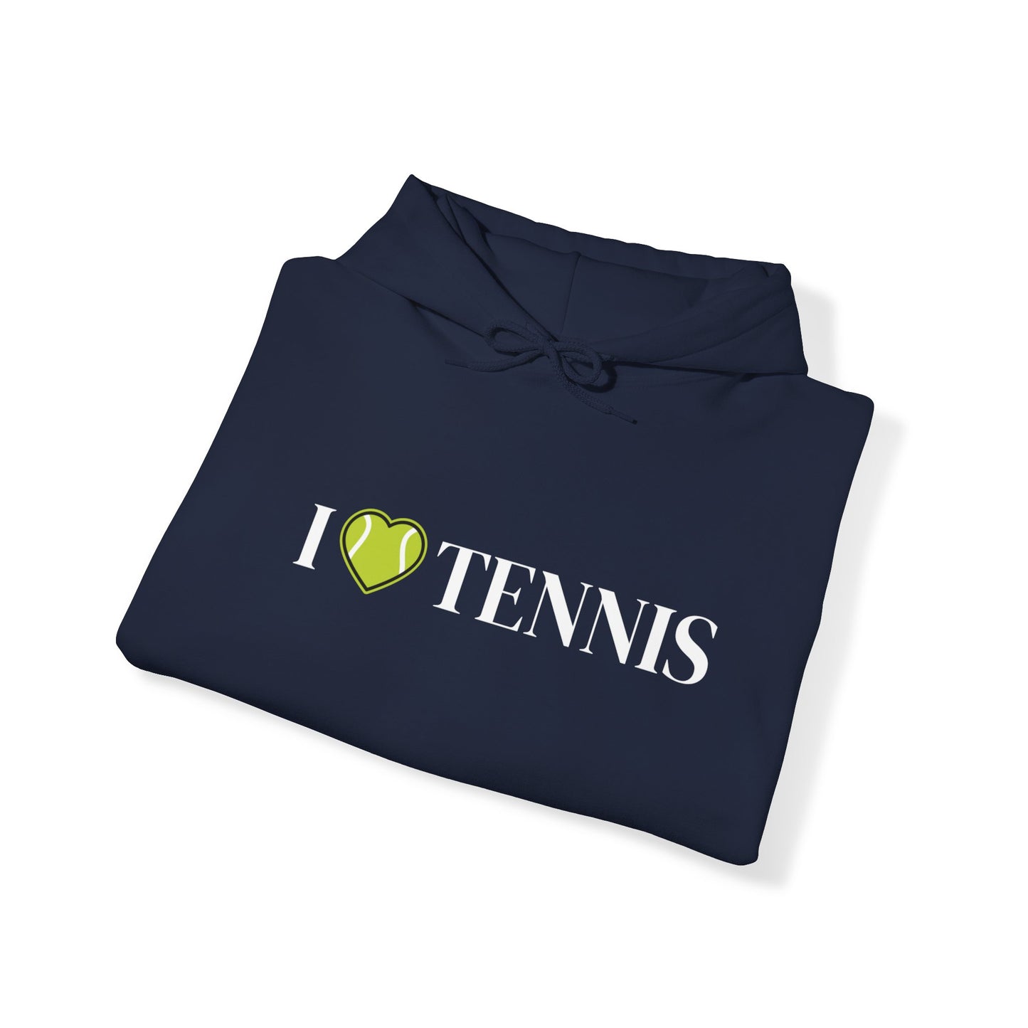 I Love Tennis Unisex Heavy Blend™ Hooded Sweatshirt