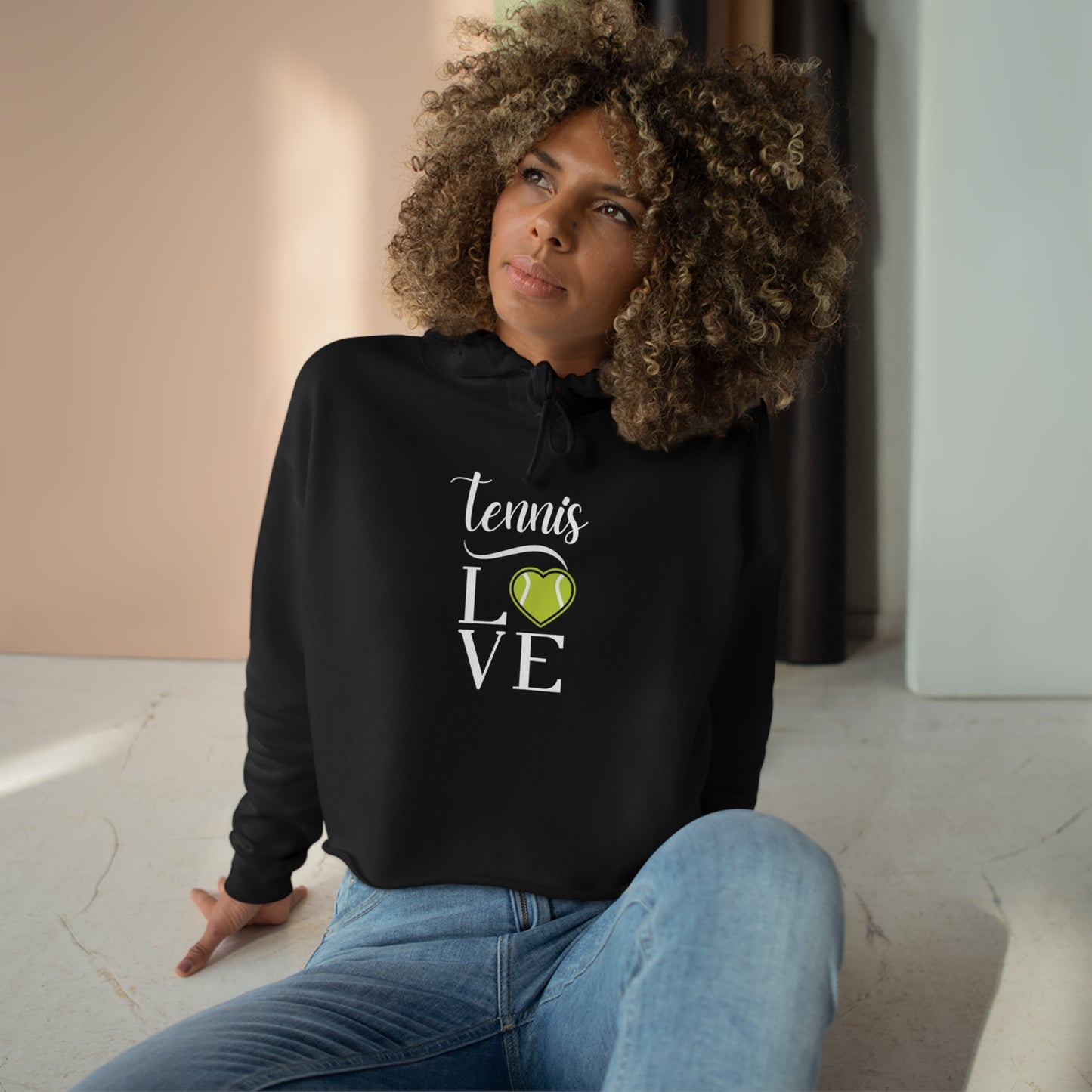 Tennis Love Crop Hoodie