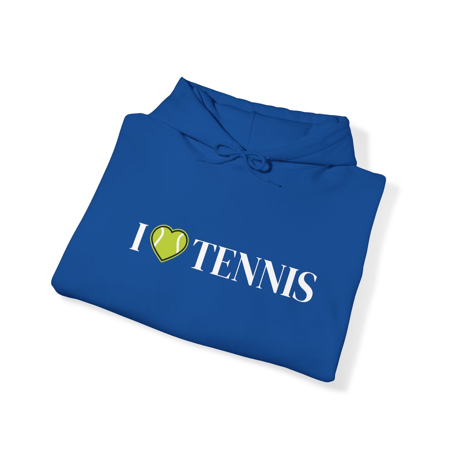 I Love Tennis Unisex Heavy Blend™ Hooded Sweatshirt