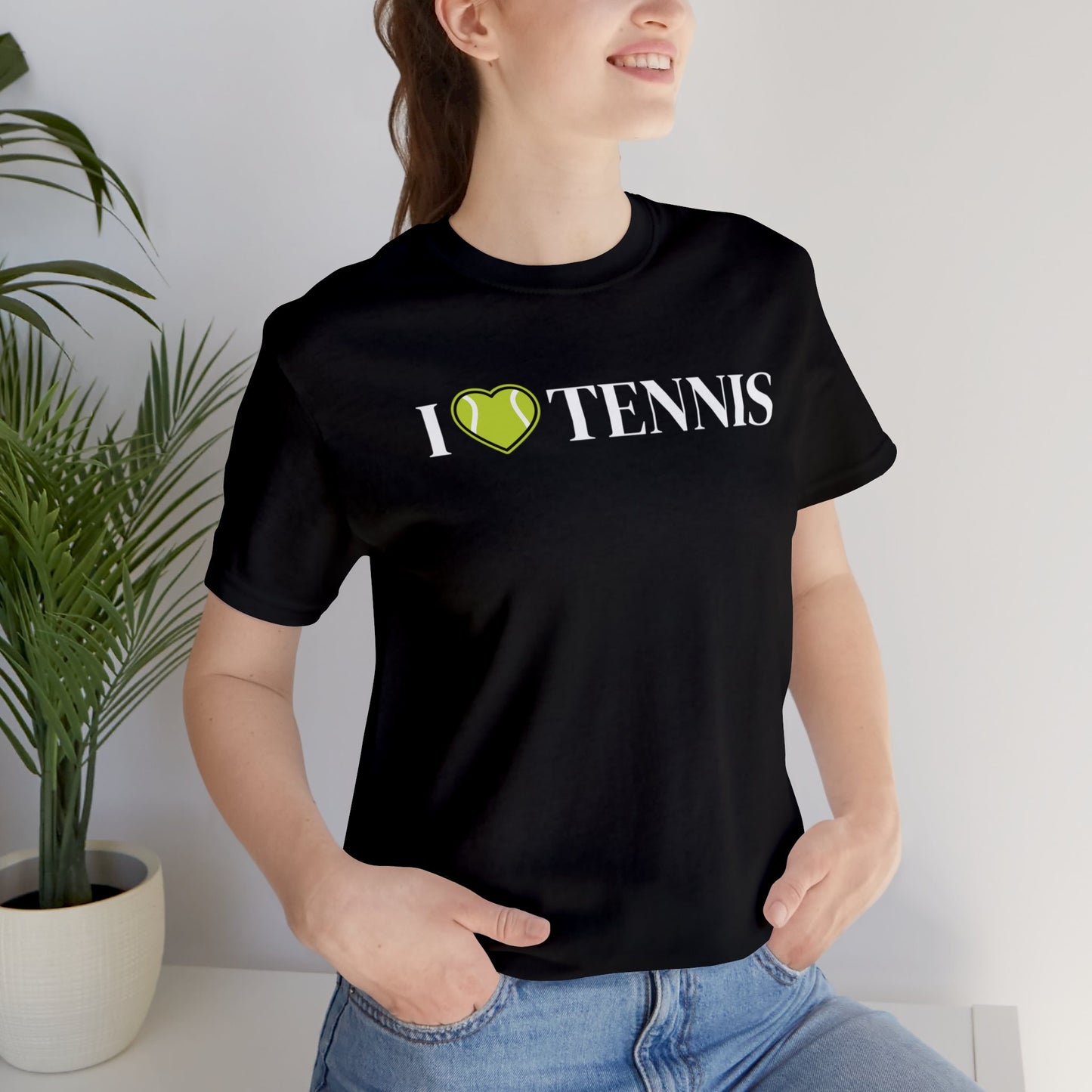 I Love Tennis Unisex Jersey Short Sleeve Tee