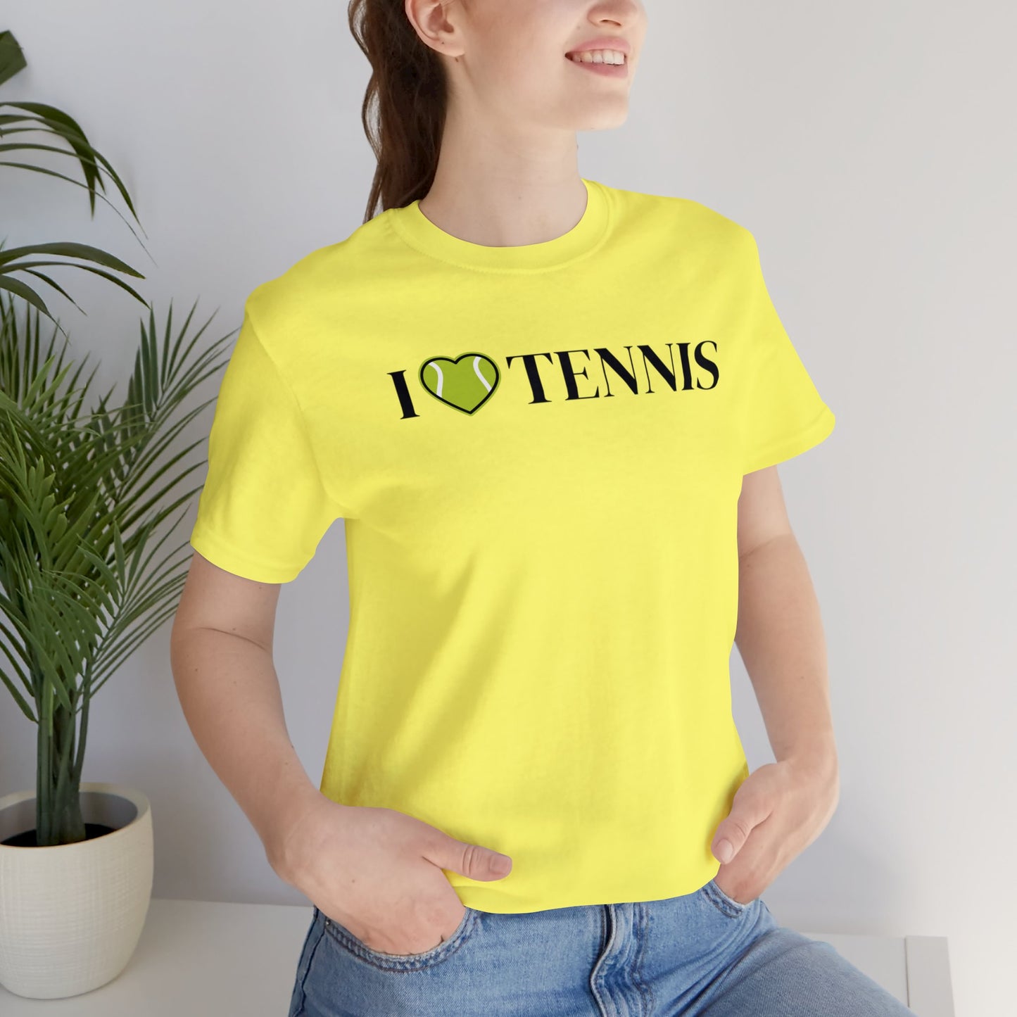 I Love Tennis Unisex Jersey Short Sleeve Tee