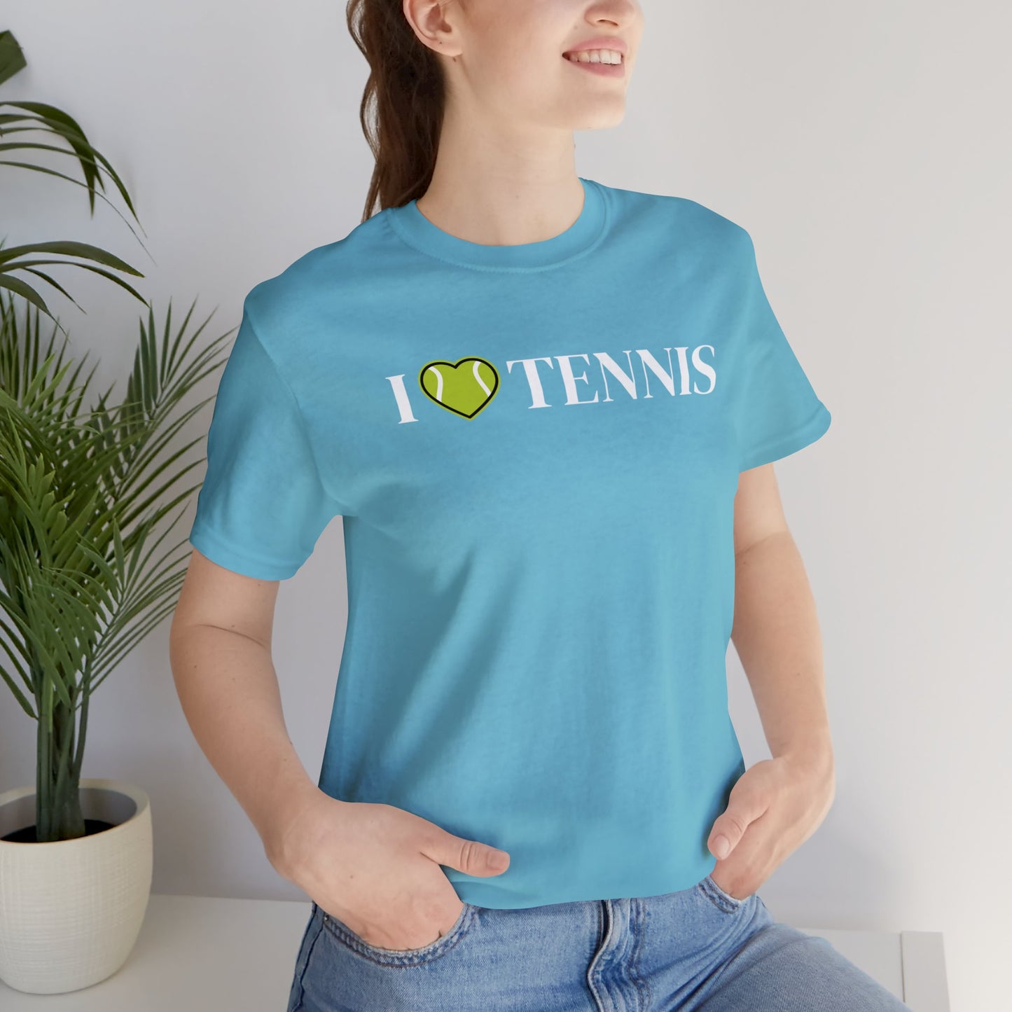 I Love Tennis Unisex Jersey Short Sleeve Tee