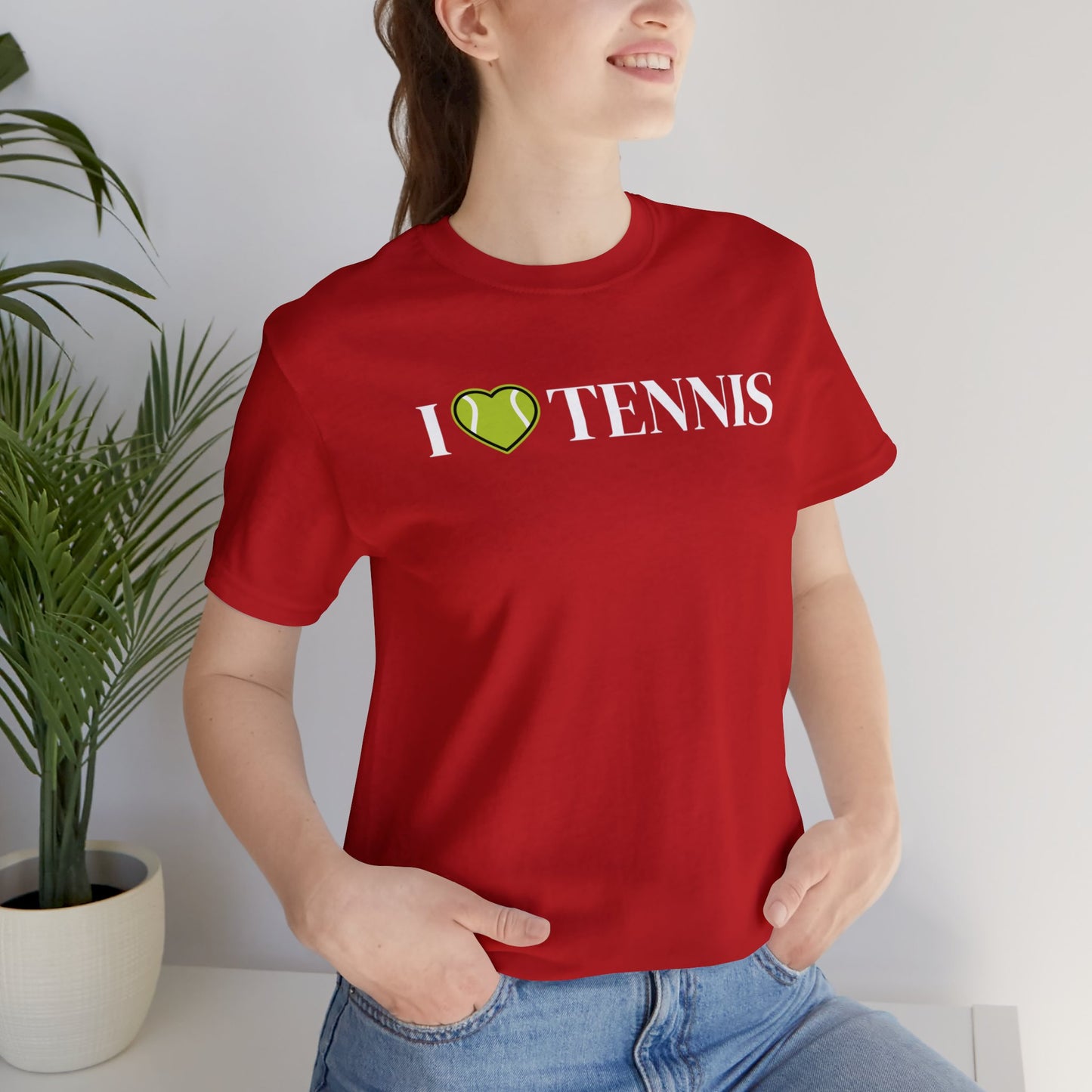 I Love Tennis Unisex Jersey Short Sleeve Tee