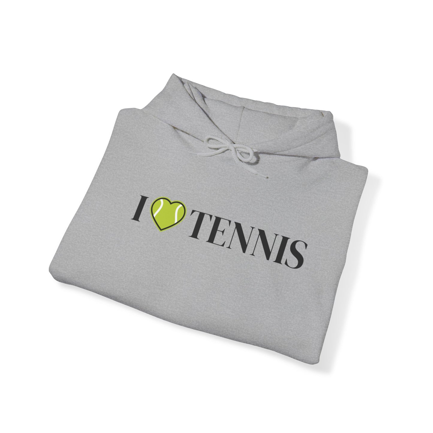 I Love Tennis Unisex Heavy Blend™ Hooded Sweatshirt