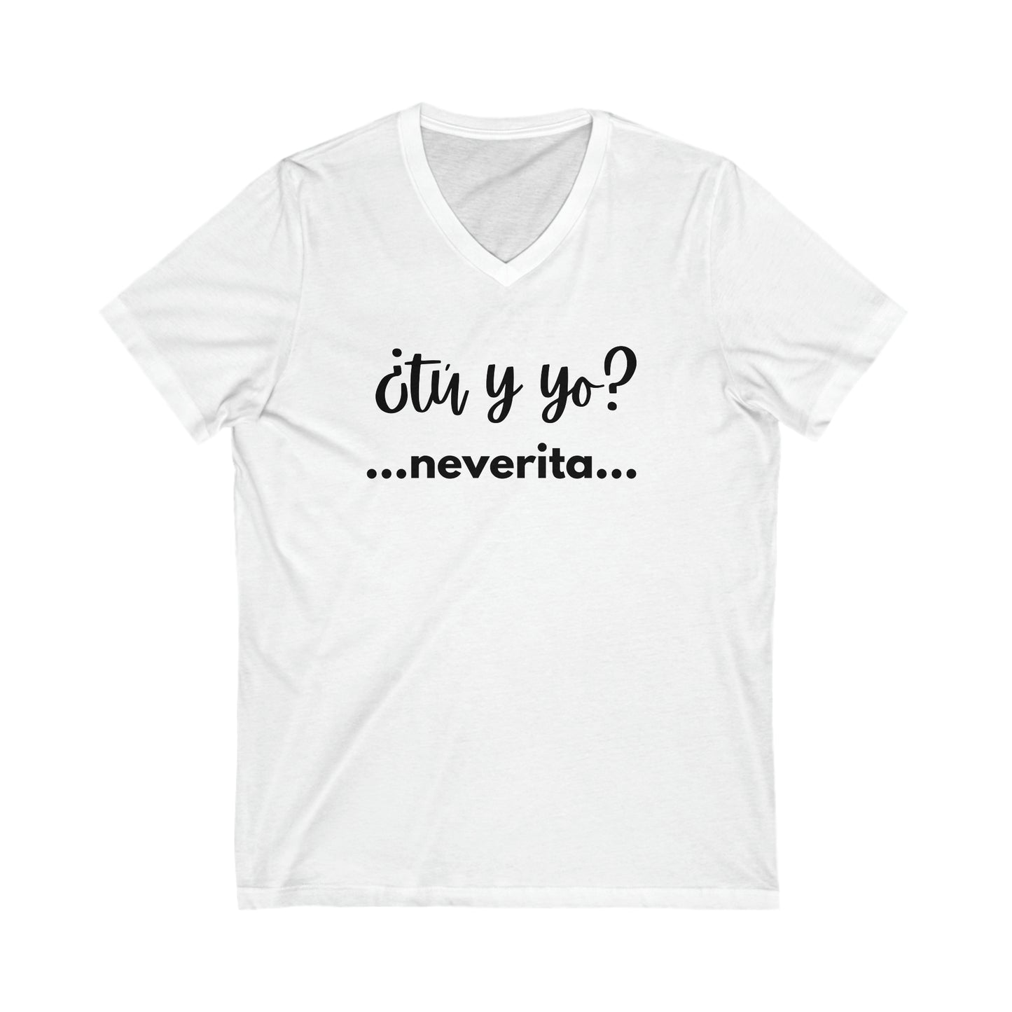 Tu y Yo Unisex Jersey Short Sleeve V-Neck Tee